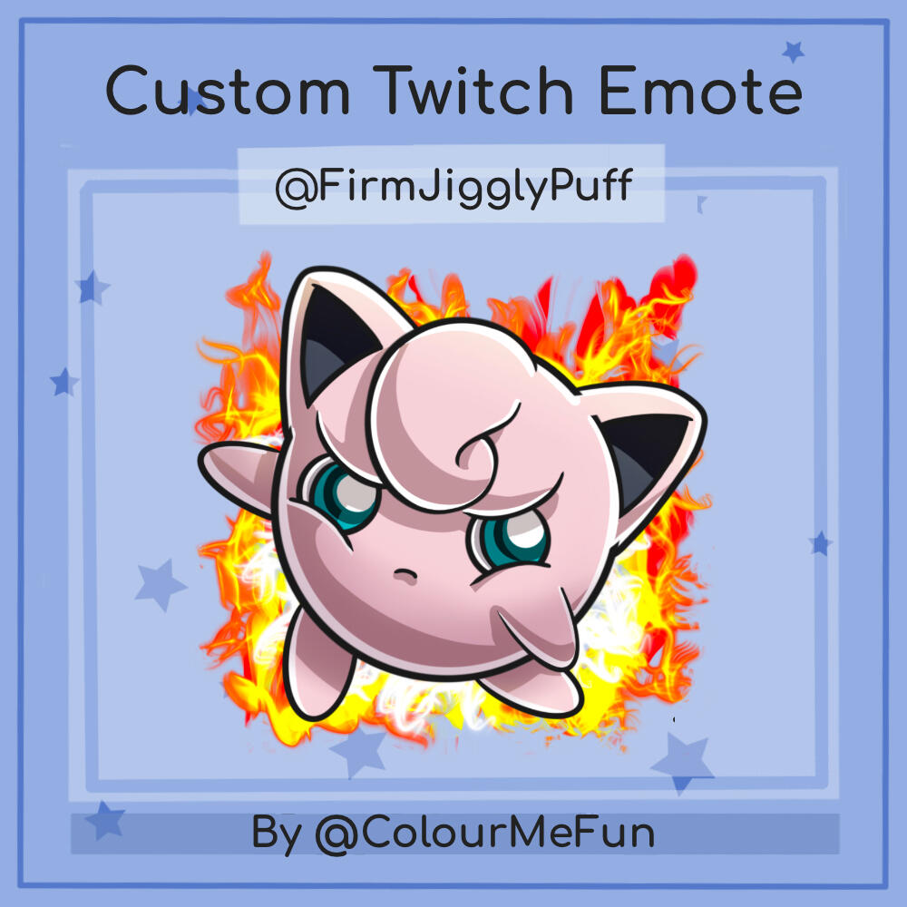 Custom emote for FirmJigglyPuff. Its a raging jiggly puff from pokemon